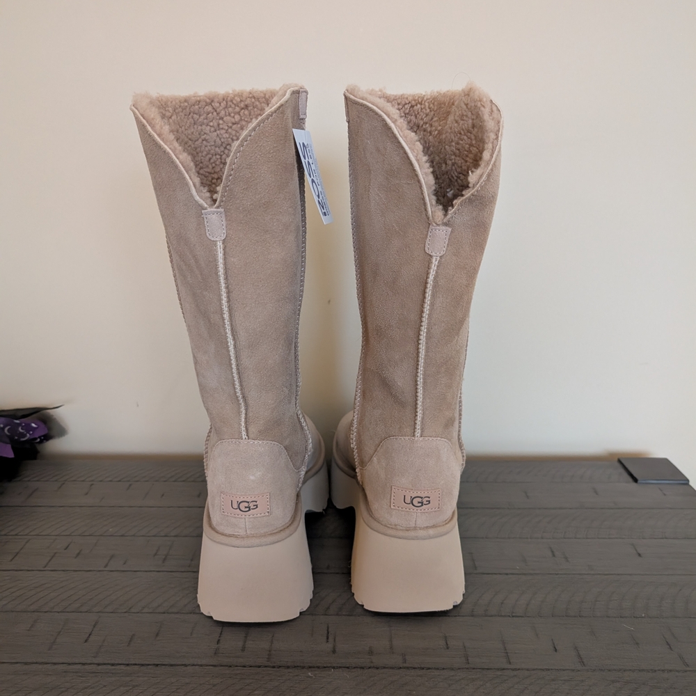 UGGS Size 11 Women's Spice Girl Platform Boots Sheepskin High Chunky - Picture 3 of 7